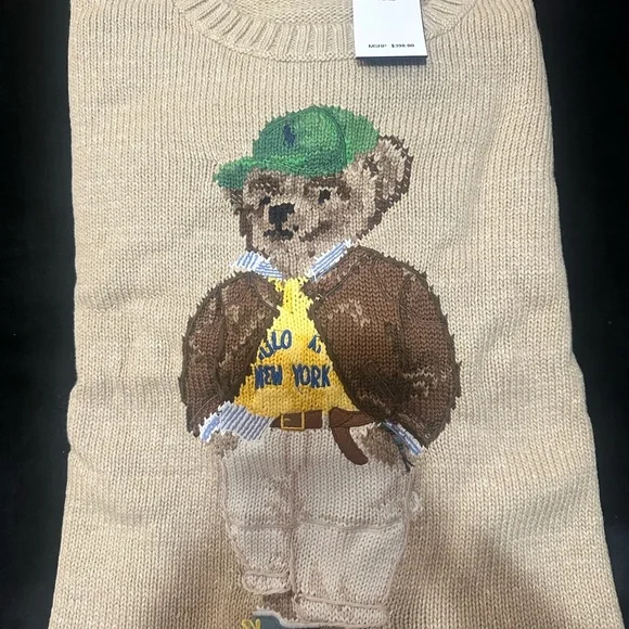 Polo by Ralph Lauren Beige Sweater with Bear Design - Picture 2 of 3